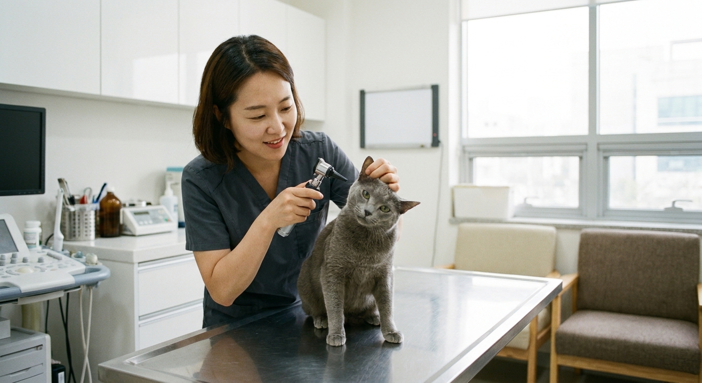 인천 고양이 귀병 전정질환 잘 보는 동물병원 어디예요